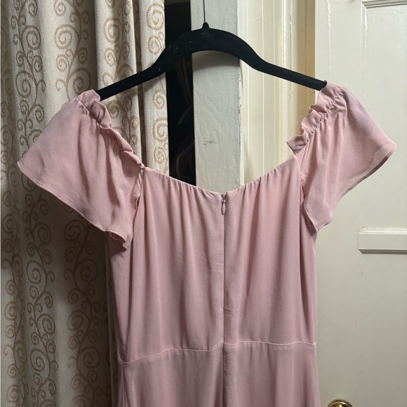 REFORMATION BUTTERFLY OF THE SHOULDER RUFFLE,CREPE MIDI DRESS,NEW WITHOUT TAGS - Picture 7 of 11